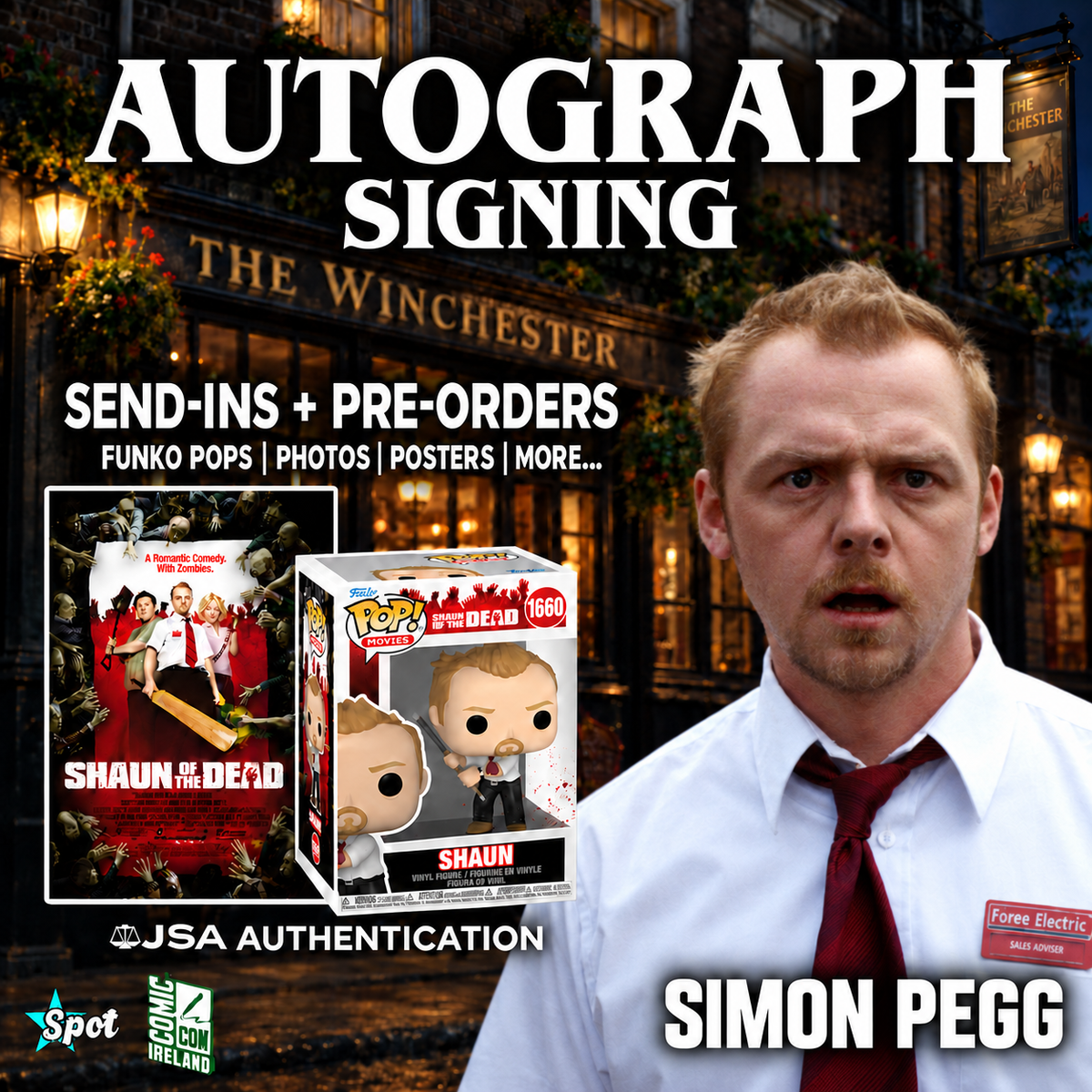 Simon Pegg to Sign for StarSpot! | Buck in Ice Age & Dengar in The Clone Wars & Shaun in Shaun of the Dead