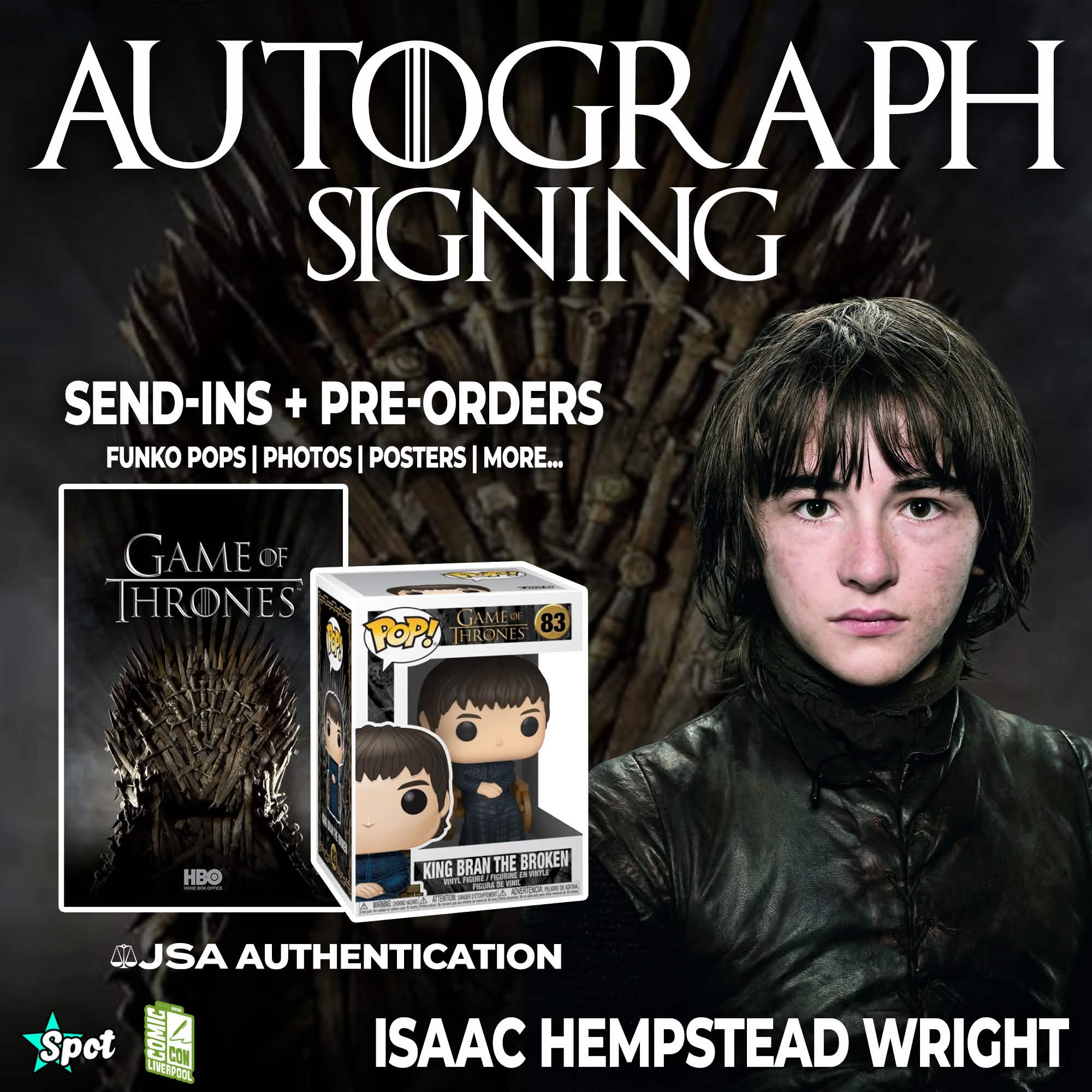 Isaac Hempstead Wright to Sign for StarSpot! | King Bran The Broken in Game of Thrones