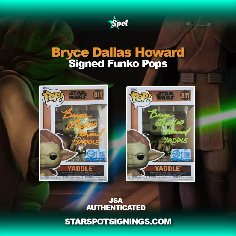 Bryce Dallas Howard Signed Yaddle Funko Pops – Limited Drop!