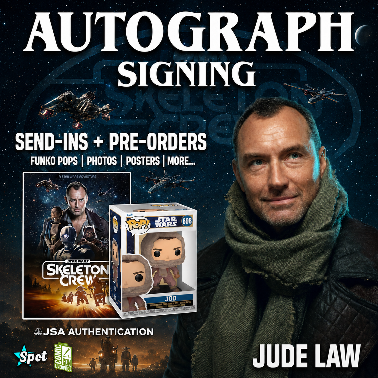 Jude Law to Sign for StarSpot! | Jod Na Nawood in Skeleton Crew & Yon-Rogg in Captain Marvel