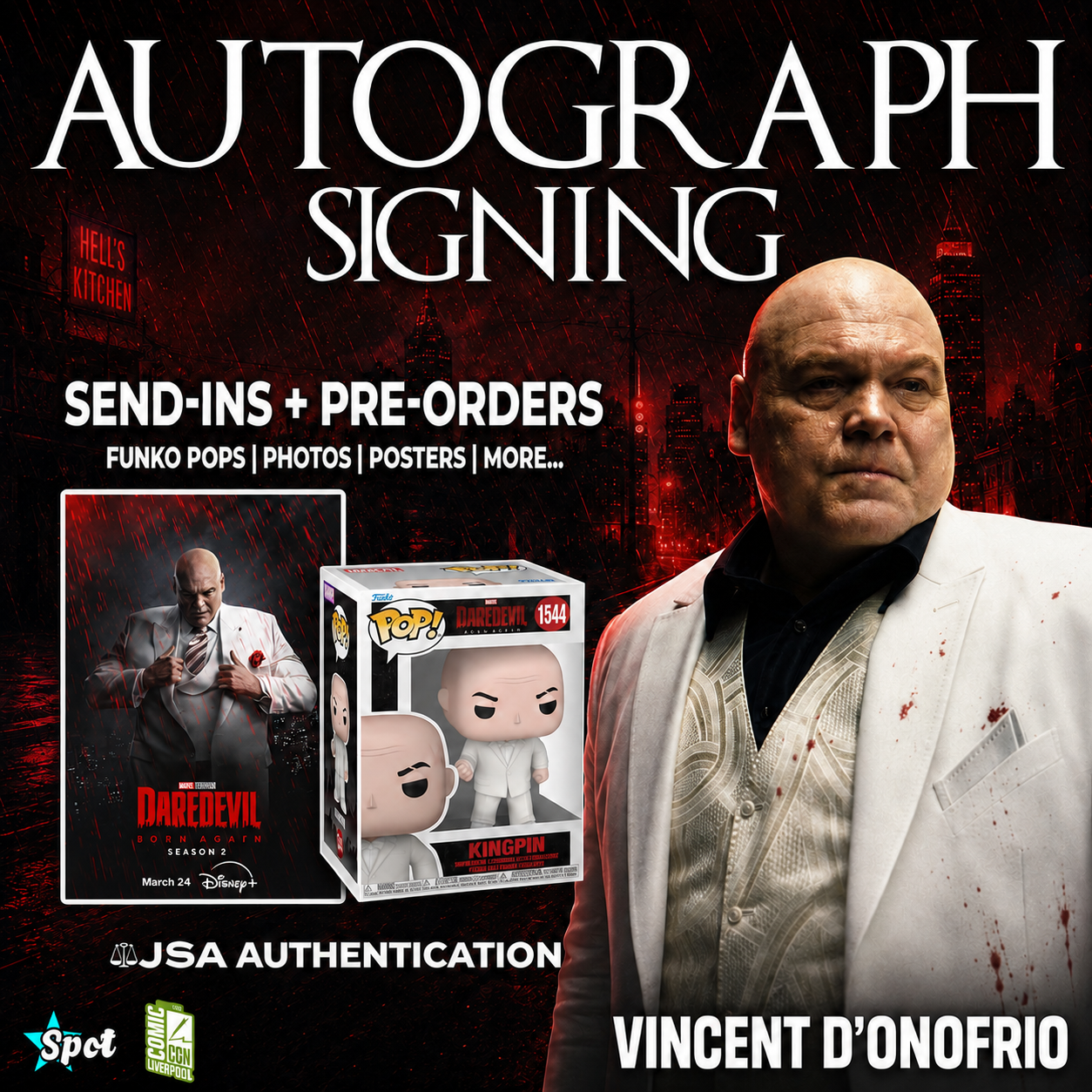 Vincent D'Onofrio to Sign for StarSpot! | Kingpin in Daredevil