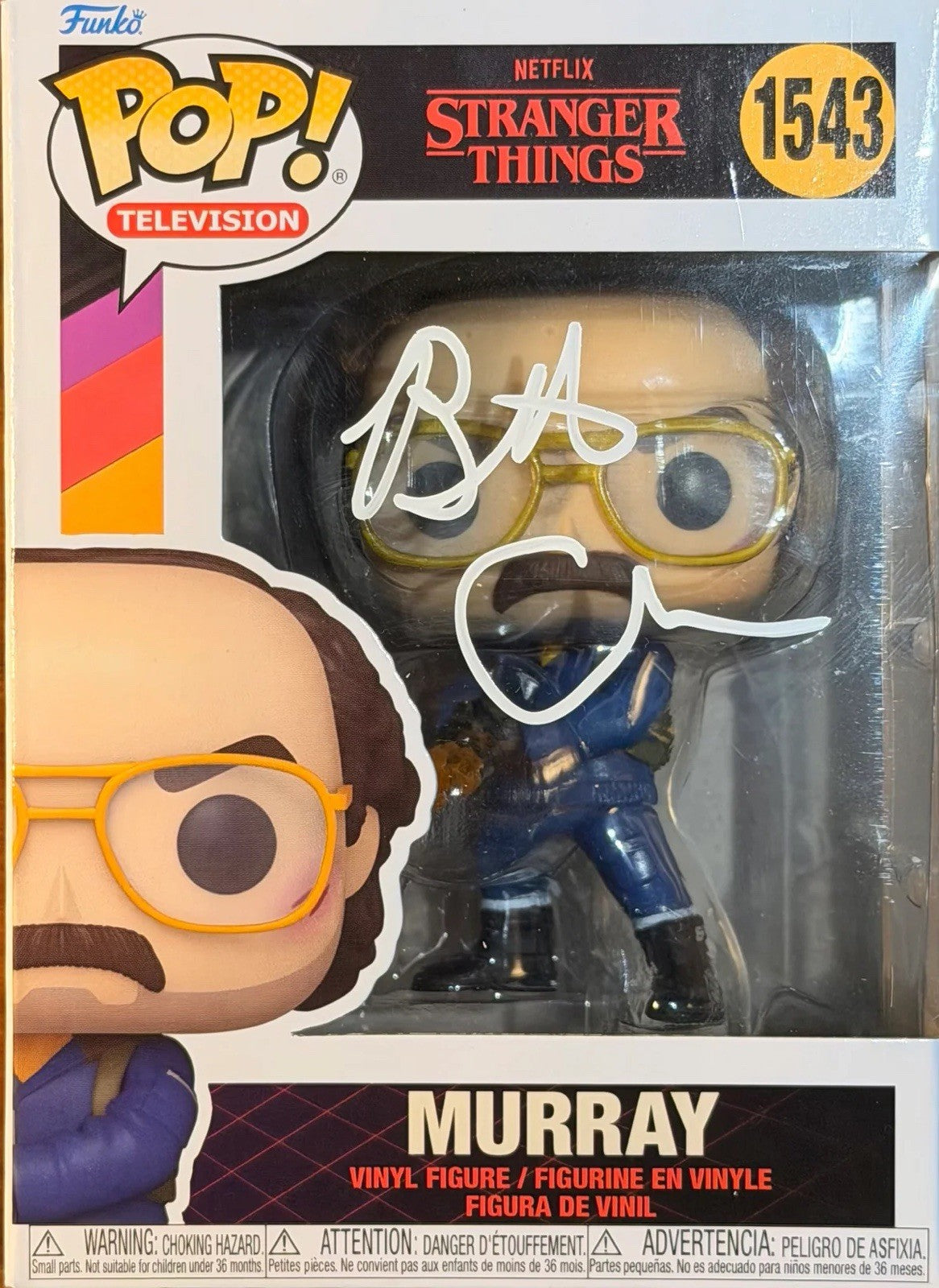 JSA COA Brett Gelman signed Murray Bauman Funko Pop Stranger Things 1543