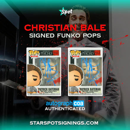 Christian Bale Signed Patrick Bateman Funko Pops – Limited Drop!