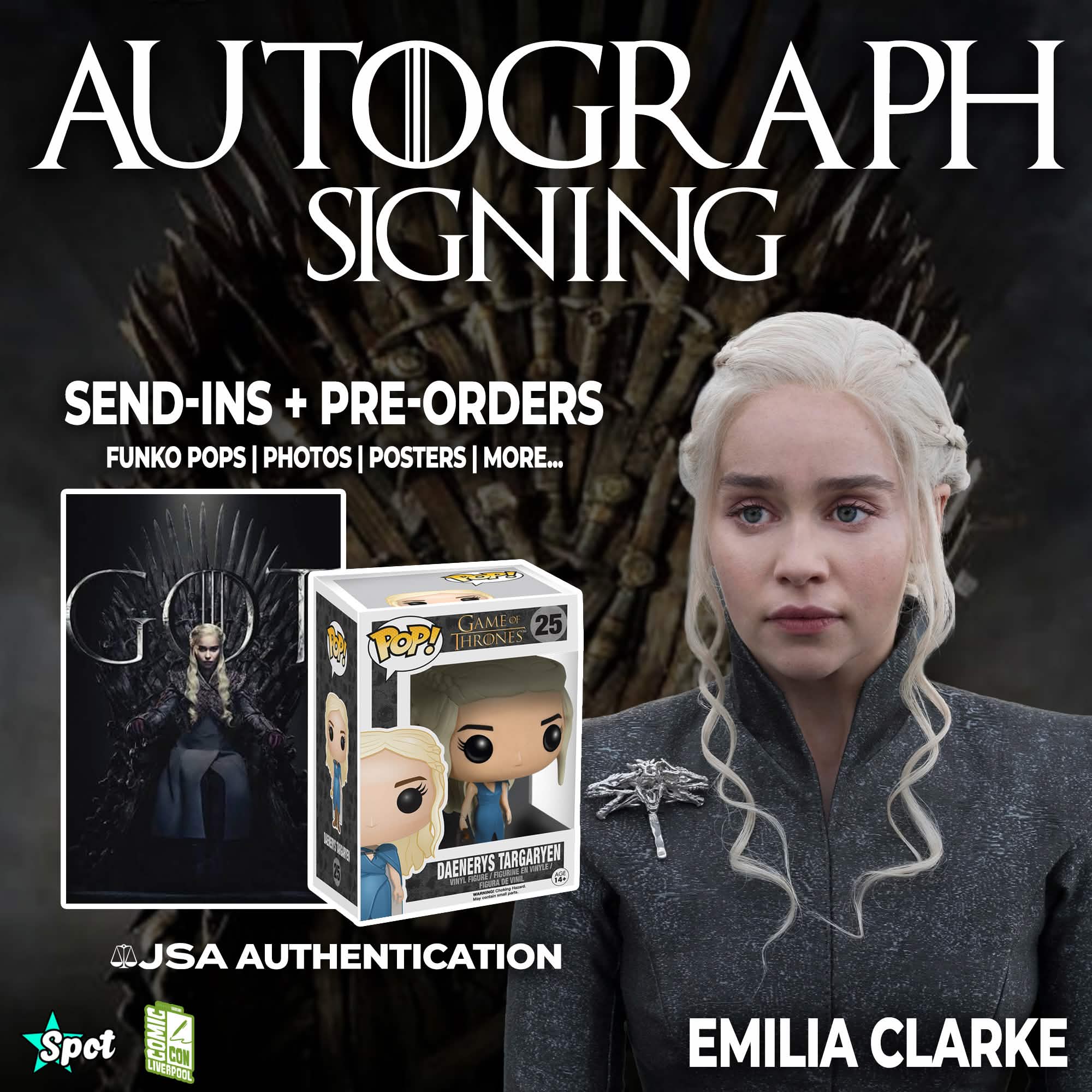 Emilia Clarke to Sign for StarSpot! | Daenerys Targaryen in Game of Thrones | Qi'ra in Star Wars