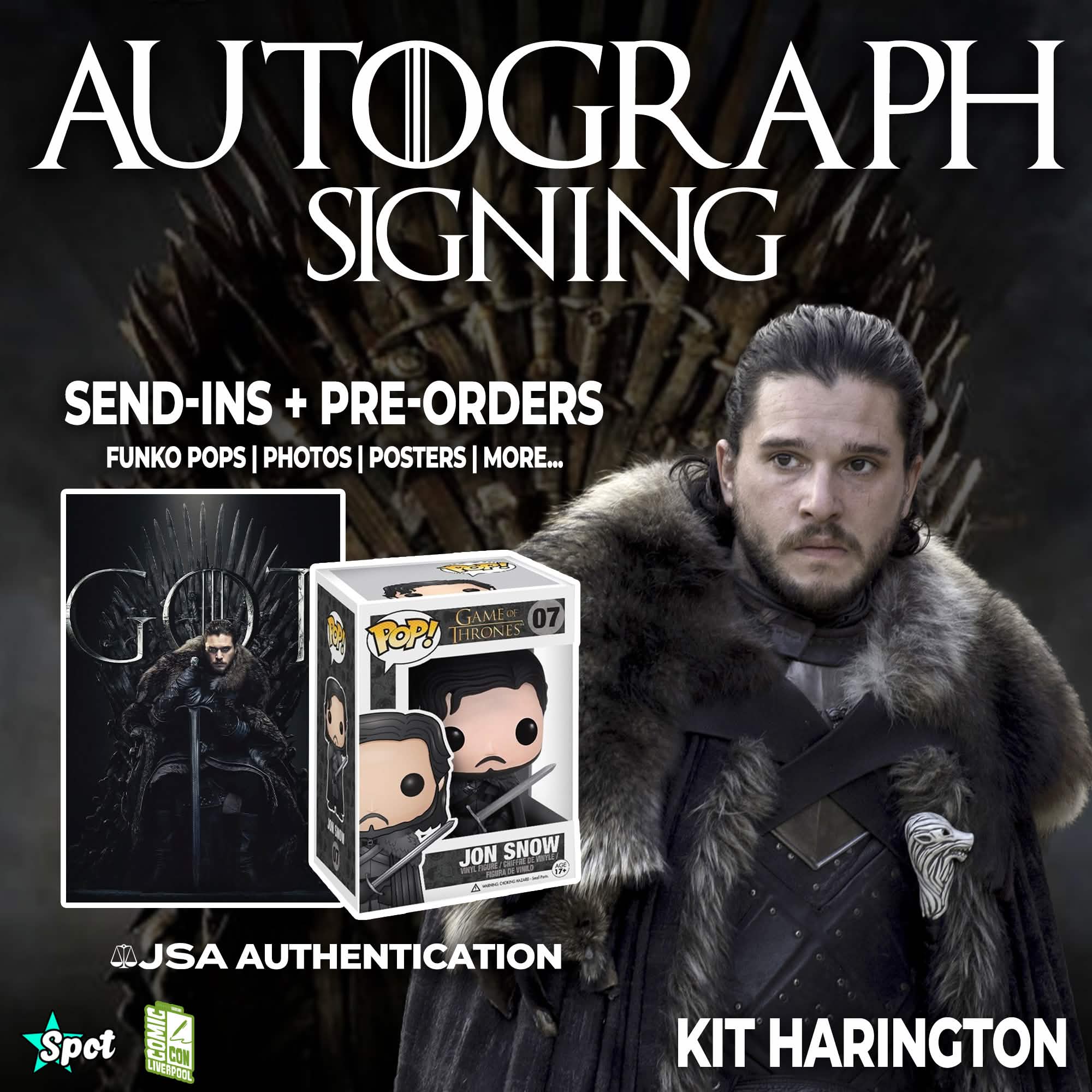 Kit Harington to Sign for StarSpot! | Jon Snow in Game of Thrones | Dane Whitman in Marvel's Eternals