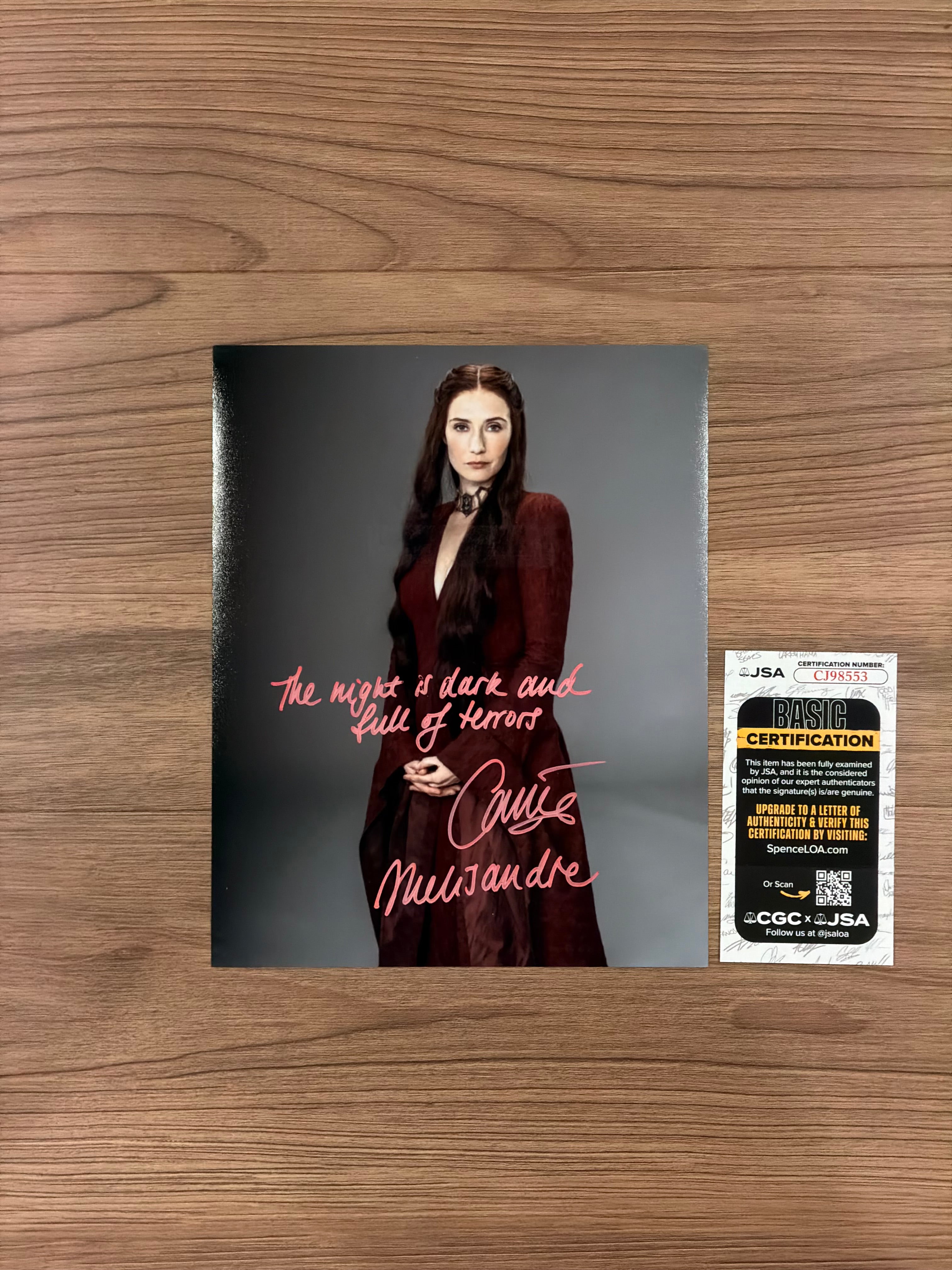Carice van Houten Exclusive Signed Collection | Melisandre