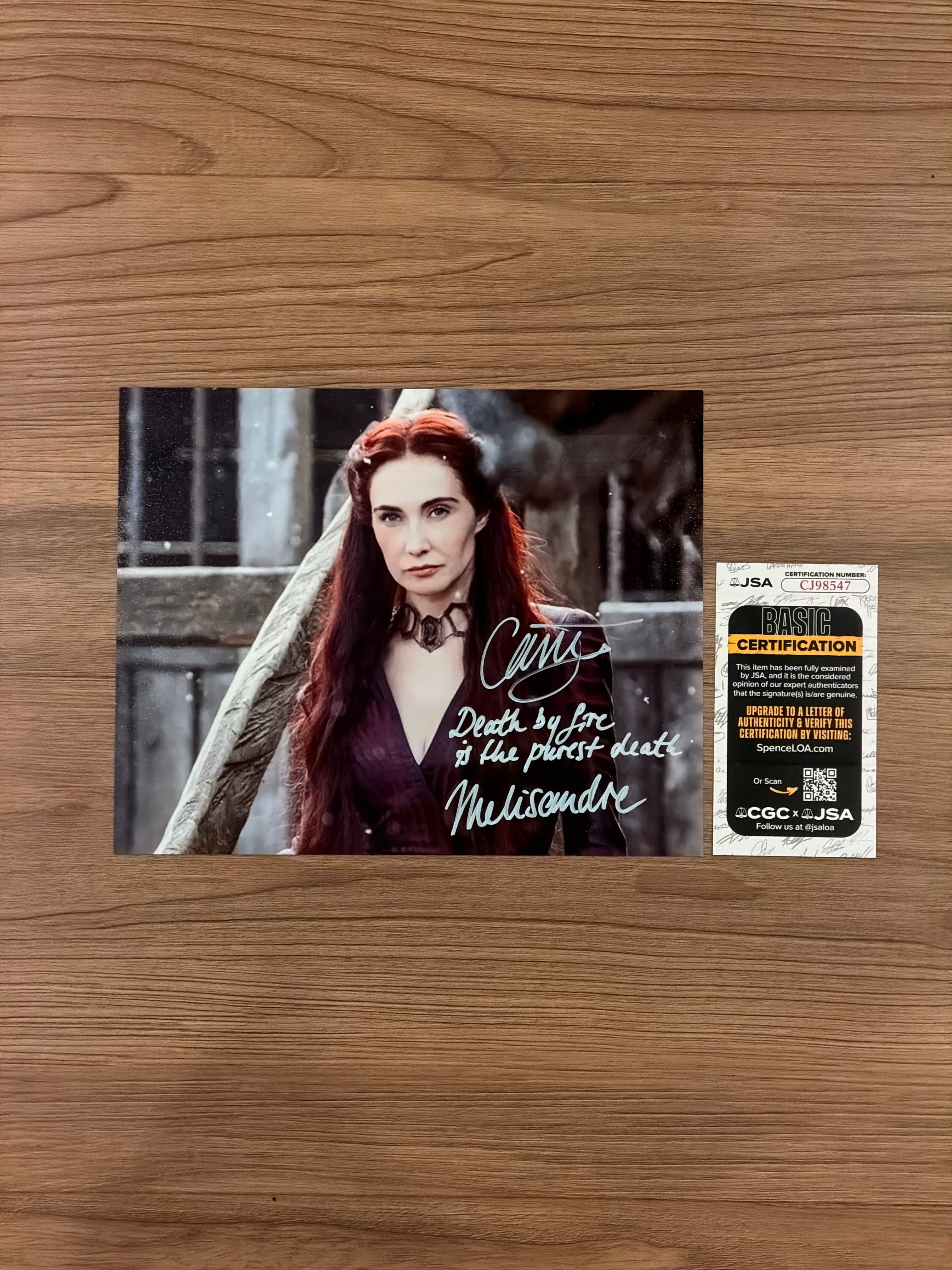 Carice van Houten Exclusive Signed Collection | Melisandre