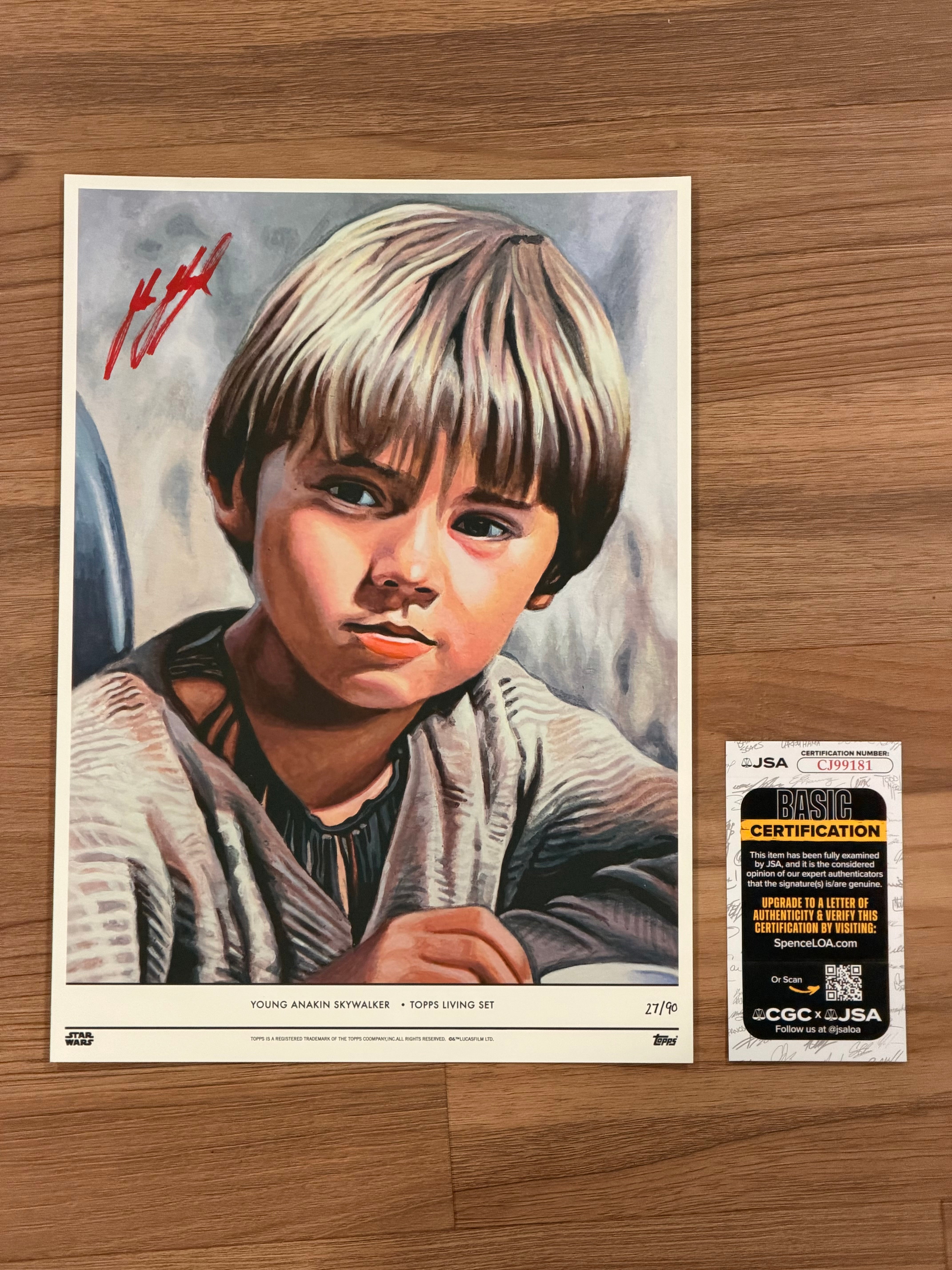 スターウォーズ アナキン役 ジェイクロイド氏 直筆サインポートレート Jake Lloyd Exclusive Signed Collection | Anakin Skywalker