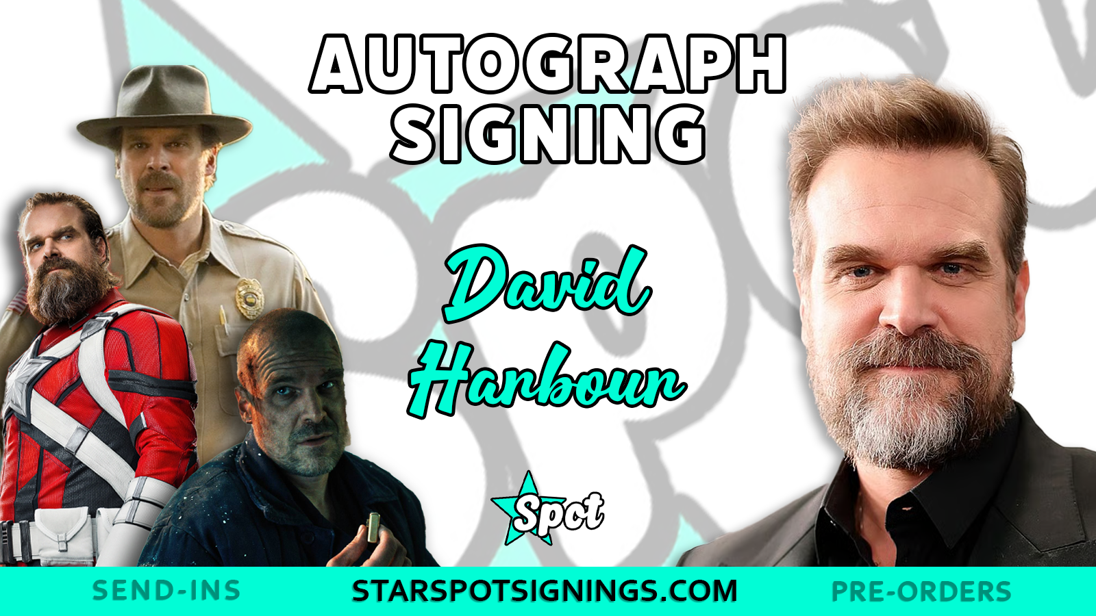 David Harbour Autograph Signing
