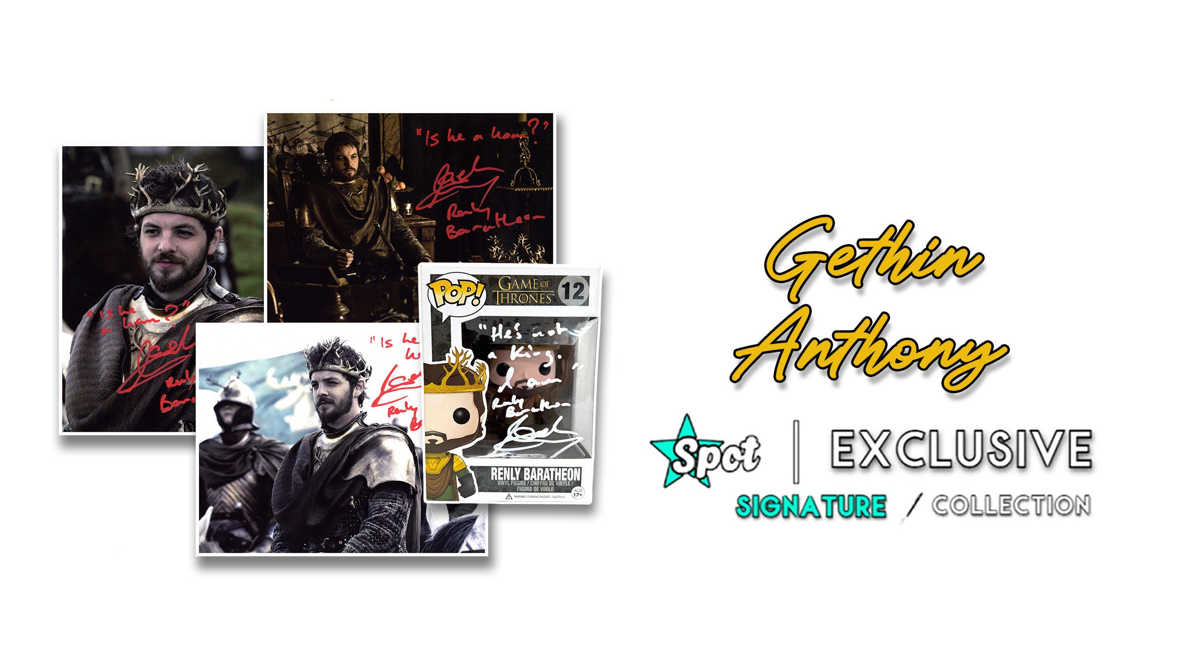 Gethin Anthony Exclusive Signed Collection | Renly Baratheon