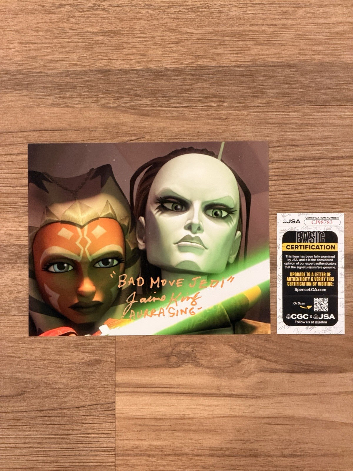 JSA COA Jaime King signed 8x10 Aurra Sing Star Wars Clone Wars Photo