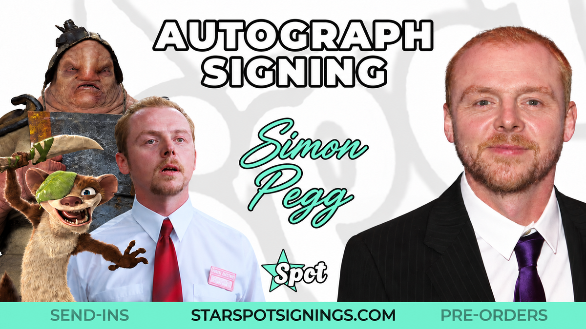 Simon Pegg Autograph Signing